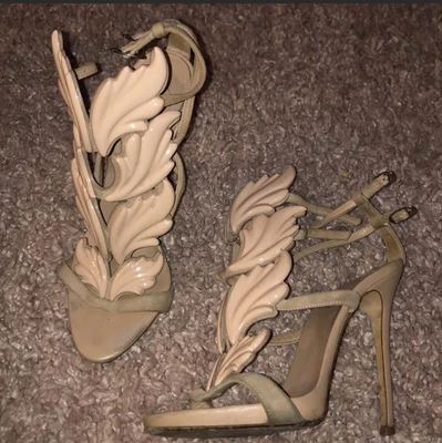 $99 • Buy Giuseppe Zanotti Cruel Flame Heels Nude