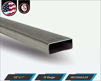 1/2  X 1  Rectangular Metal Tube - Mild Steel - 16 Gauge - ERW - 12  Long (1-ft) • $4