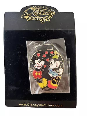 LE 100 Disney Auctions Elisabete Gomes Mickey & Minnie Mouse Hearts Vase Pin NOC • $599