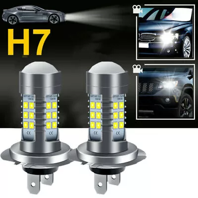 2x H7 LED Headlight Bulb Kit High/Low Beam Super Bright 6000K White Accessories • $16.98