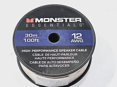 Monster Essentials Speaker Wire Copper Clad Aluminum (CCA) 12 AWG 30M/100FT • $32.95