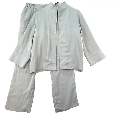 Fridaze Beige Linen 2 Piece Trouser Suit Women Jacket UK S & Trouser UK S NEW • £29.99