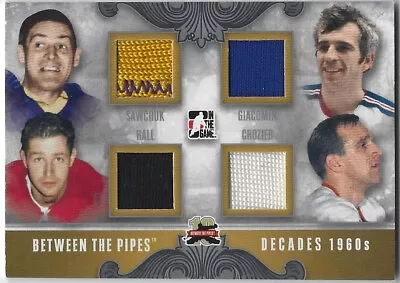 2011-12 Between The Pipes Decades Limited #/9: Sawchuk Giacomin Hall Crozier • $39.99