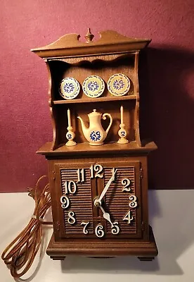 Vintage Spartus Corporation China Cabinet Hutch Electric Clock Wall Counter Top • $42.15