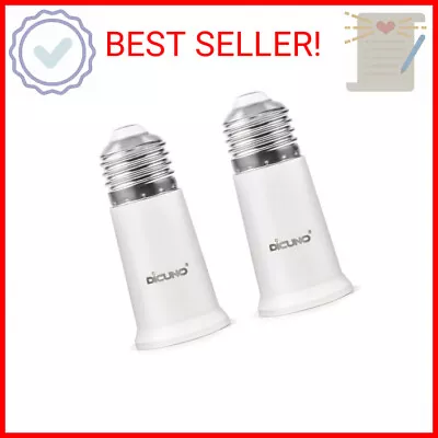 DiCUNO Socket Extender E26 To E26 Standard Medium Base Lamp Bulb Adapter Of 5CM • $12.69