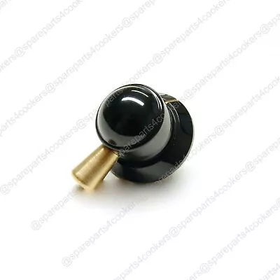 FALCON Black And Brass Burner Control Knob 6mm Spindle P029104 FVLP029104 • £39.99