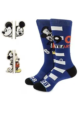 Disney Mickey Mouse Socks And Pins Stance 90th Anniversary Years Set • $34.99