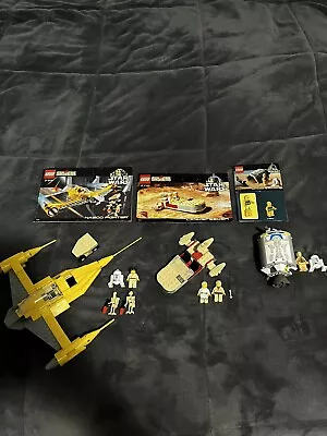 Lego Star Wars Sets Naboo Fighter 7141 Landspeeder 7110 Droid Escape 7106 • $80