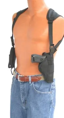 Bulldog Vertical Shoulder Holster With Double Mag Pouch For SIG Sauer P-229 • $34.95