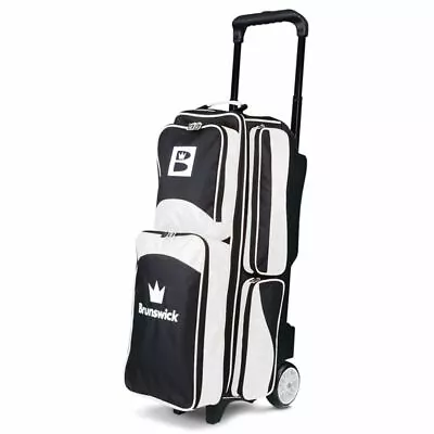 Brunswick Edge Black/White 3 Ball Roller Bowling Bag • $138.95