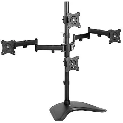 VIVO Quad LCD Monitor Desk Stand Mount Free-Standing 3 + 1 = 4 Screens Up To 24  • $89.99