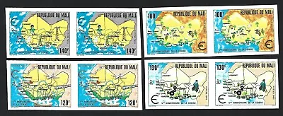 (AOP) Mali #397-400 1981 West African Economic Union Set Of 4 IMPERF MNH Pairs • $10