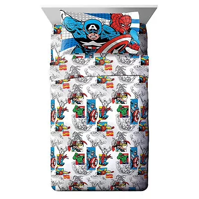 Avengers Retro 4-Piece Full Sheet Set Multi-Color • $36.98