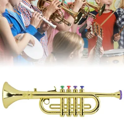 £12.84 • Buy Kid Trumpet Golden Coated Plastic Children Preschool Music Toy Gift Wind SG5