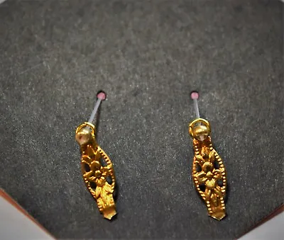 VINTAGE BARBIESAFE  Arabian Knights #0874 64-65 Goldtoned Earrings Reproduced #2 • $4.99