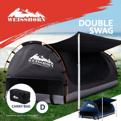 $209.95 • Buy Weisshorn Double Swag Camping Swags Canvas Hiking Free Standing Dome Tent
