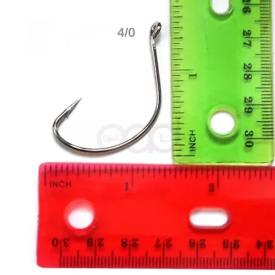 200pcs Fishing 2x Kahle Hooks Size 4/0 Hollow Point Wide Gap Fish Hook #4/0 AAA • $38.88