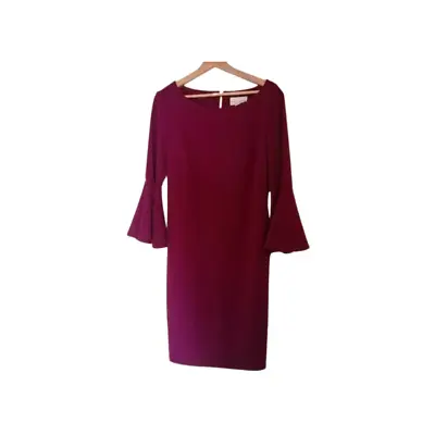 New Ronni Nicole QVC  Flared Sleeve Dress Plum Purple Size  10 • £11.59