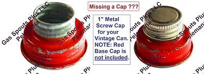 1  EAGLE DELPHOS METAL GAS CAN SCREW CAP Fuel Gallon Pint Lid FOIL LINER 1 Inch • $6.95