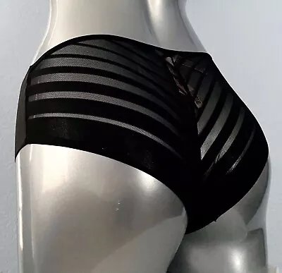 Victorias Secret Nwt Black No Show Sexy Illusions Seamless Hiphugger Panty S • $10