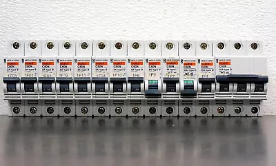 Merlin Gerin Circuit Breakers C60N Types B & D (2A 5A 6A 8A 10A) Lot Of 13 • $57.99