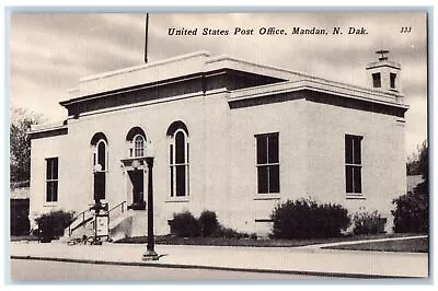 Mandan North Dakota ND Postcard United States Post Office Exterior C1940 Vintage • $12.97