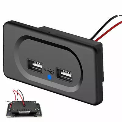 $14.30 • Buy 12V Dual USB Car Charger Ports Power Adapter LED Cigarette Socket Fast Charging 
