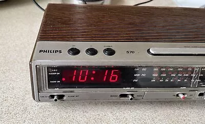 Philips 1970s 570 Vintage Digital Led Radio Alarm Clock Retro • £4.99