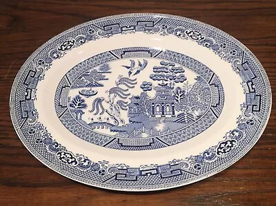 Midwinter Willow Pattern Oval Platter 12  X 10  Excellent Condition • £11.95