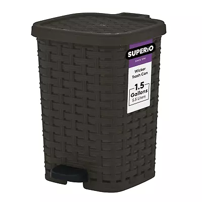 Superio Mini Trash Can With Foot Pedal Small Outdoor Garbage Can With Lid 1.5 G • $30.50