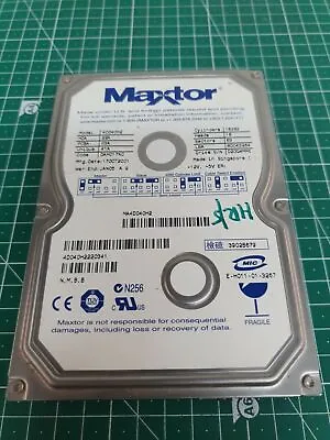 £26 • Buy Maxtor 40gb Model 4d040h2 Ide Hard Drive