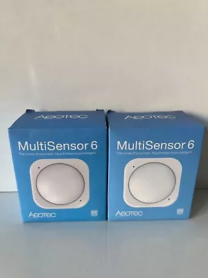 Lot 2 Pcs Aeotec Multi Sensor 6 - Motion Temp Humidity Light PIR - Z-Wave Plus - • $100