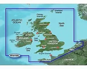 2022 VEU706L For Garmin GPS UNITs UK  Ireland France Netherlands Map MicroSD+SD • £39