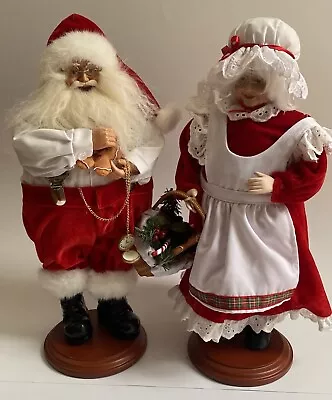 Santa Claus And Mrs Claus Set Holiday Christmas Animated Figures 16” • $55.96