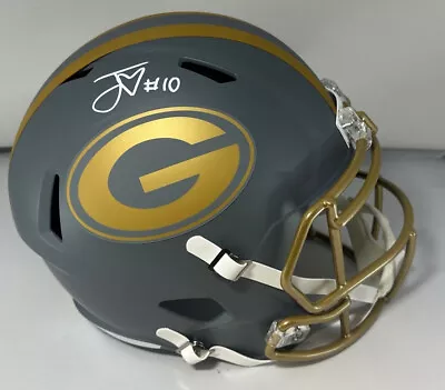 Packers JORDAN LOVE Signed Full Size Replica Speed SLATE Helmet AUTO - BAS • $459.99