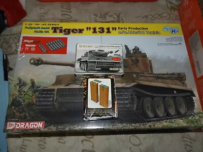 1/35 DRAGON  EARLY TIGER 131 With METAL TRACKS With PINS & AMMO BOXES • $60