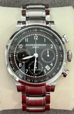 Baume & Mercier Capeland Chronograph XL Swiss Automatic Black Dial 42mm Bracelet • $415