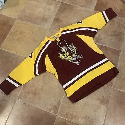 Minnesota Golden Gophers College Hockey Jersey Sewn Colosseum Large Fight Straps • $112.50