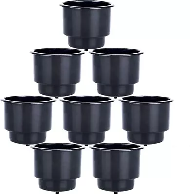 8 PCS Recessed Plastic Cup Holder With Drain Boat Table Car Drink Holder Black • $16.99