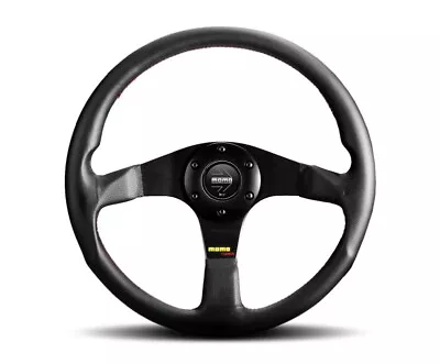 Momo Tuner For Steering Wheel 350 Mm - Black Leather/Red Stitch/Black Spokes • $239