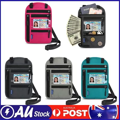 $15.99 • Buy RFID Passport Stash Security Pouch Card Holder Wallet Bag Blocking Travel Neck