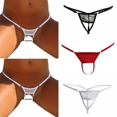 Women Sexy Lingerie Mini Micro Crotchles Panties Thong G-String Underwear T-back • $6.75