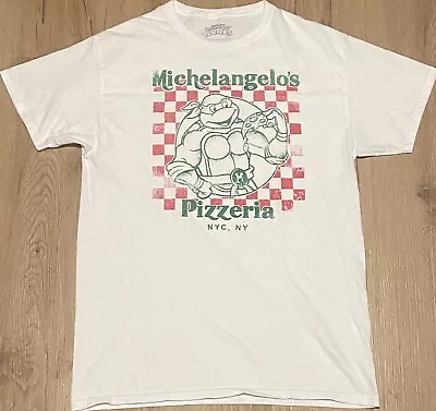 Teenage Mutant Ninja Turtles Men's M Medium Michelangelo's Pizzeria T-Shirt TMNT • $19.34