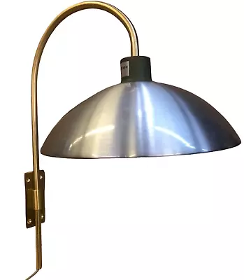 Habitat Dasni Elegant Curved Wall Light With Silver Shade - Brass 9616770 U LN18 • £27.99