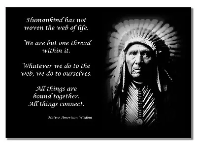 £5.59 • Buy Quote Poster Inspired By Native American Wisdom Motivational Picture Photo Print