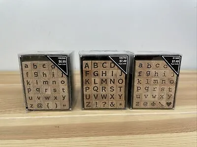 Wood Stamps Sans Serif Alphabet Lower & Upper Case Vintage Type • $14.99