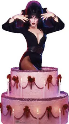 Elvira Birthday Cake Halloween Lifesize Cardboard Standup Standee Cutout Poster • $44.95