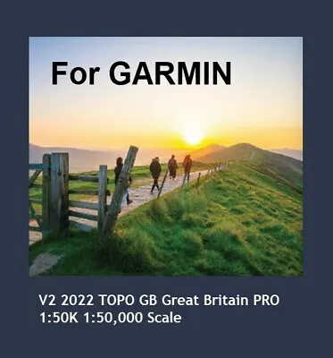 2022 GB TOPO PRO Great Britain Map 1:50K Scale MicroSD+SD GARMIN Cycling Hiking • £34