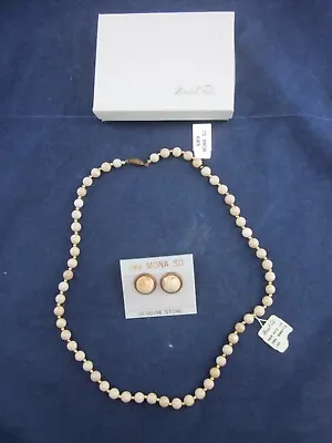 MONA SO 24  Necklace & Earrings 1989 VINTAGE NEW In MARSHALL FIELD'S BOX • $34.95