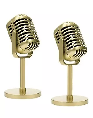 Windspeed 2 Pack Retro Microphone Props Model Antique Microphone Prop For Vin... • $8.99